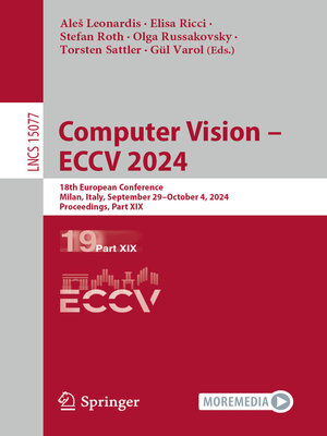cover image of Computer Vision – ECCV 2024